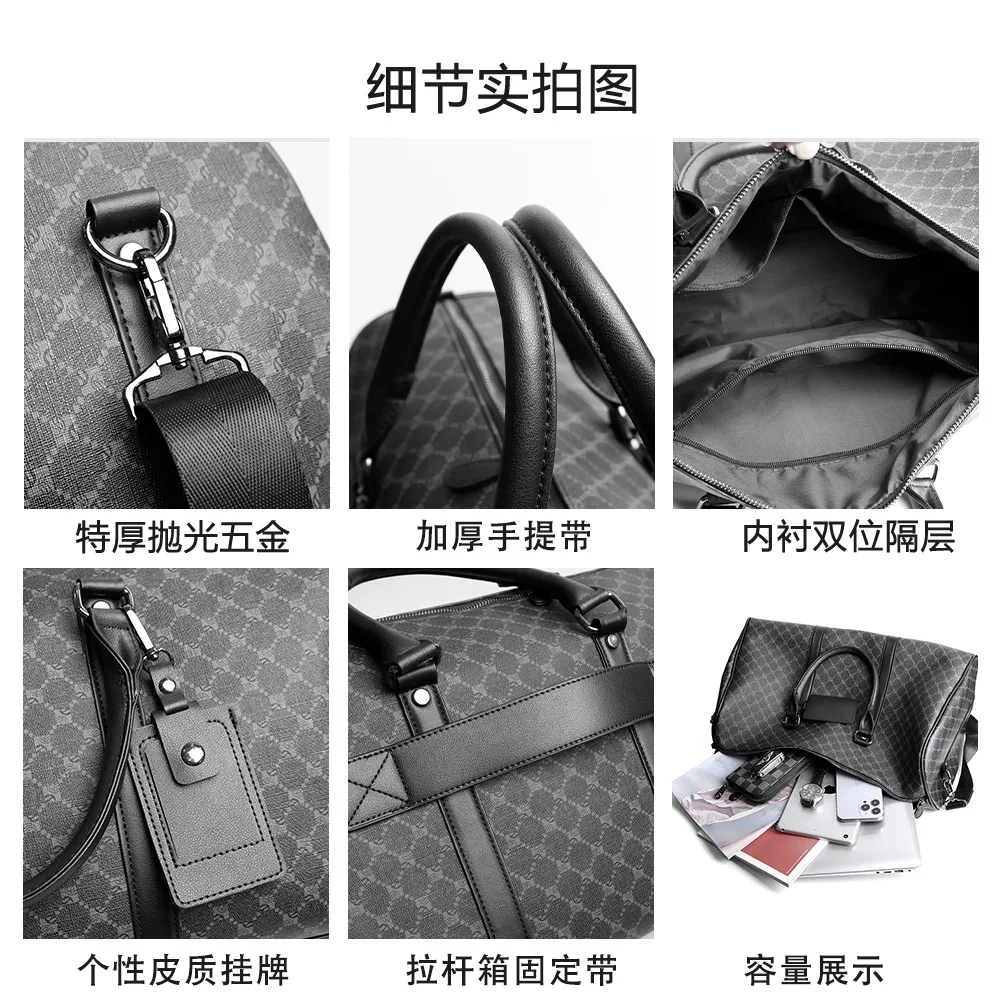 Fashion Handbag Men Top-Handle Bags Luxury Travel Tote Bag Men Large Capacity Fitness Bag Crossbody Bags Business Luggage Bag