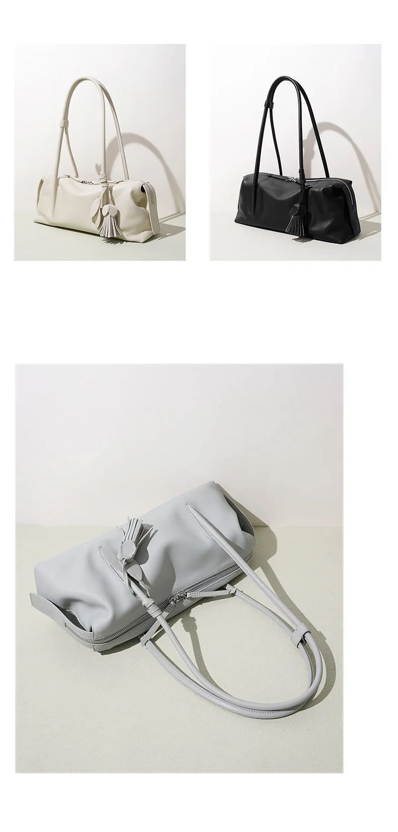 2026New Women's Casual Top Grain Leather Shoulder Bag Large Capacity Soft Pillow Handbag Underarm Tote for Daily Commute