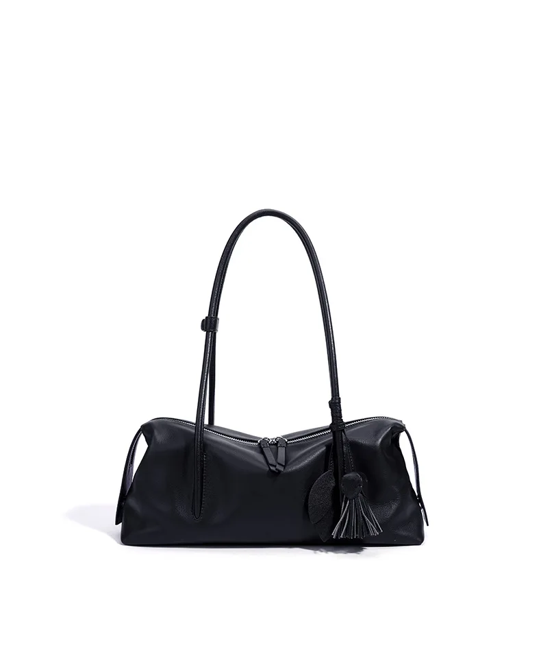2026New Women's Casual Top Grain Leather Shoulder Bag Large Capacity Soft Pillow Handbag Underarm Tote for Daily Commute