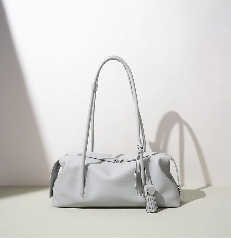 2026New Women's Casual Top Grain Leather Shoulder Bag Large Capacity Soft Pillow Handbag Underarm Tote for Daily Commute