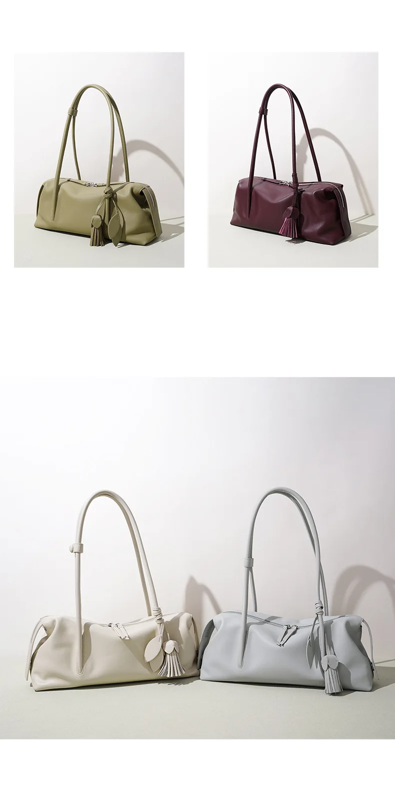 2026New Women's Casual Top Grain Leather Shoulder Bag Large Capacity Soft Pillow Handbag Underarm Tote for Daily Commute