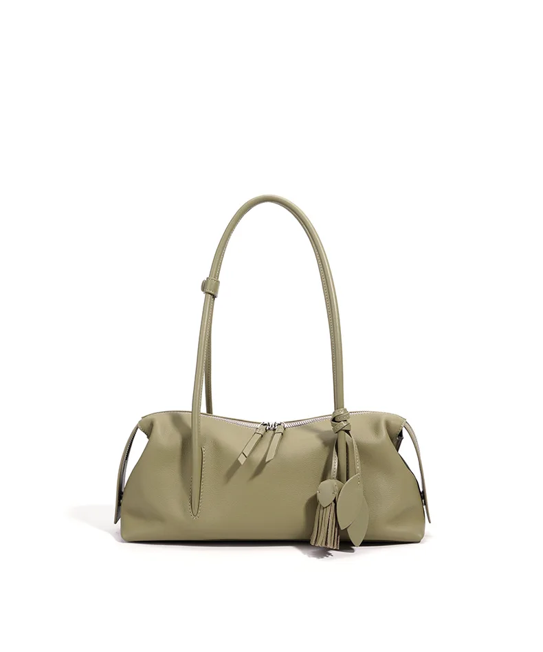 2026New Women's Casual Top Grain Leather Shoulder Bag Large Capacity Soft Pillow Handbag Underarm Tote for Daily Commute