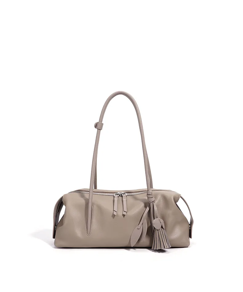 2026New Women's Casual Top Grain Leather Shoulder Bag Large Capacity Soft Pillow Handbag Underarm Tote for Daily Commute
