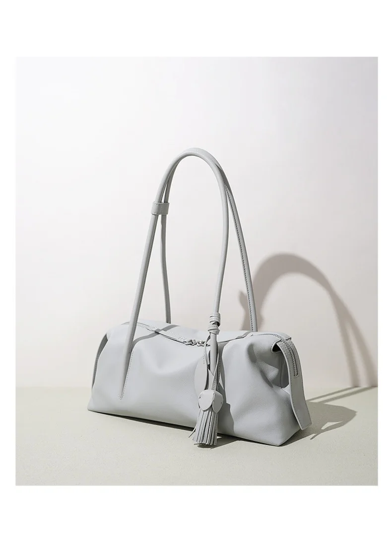 2026New Women's Casual Top Grain Leather Shoulder Bag Large Capacity Soft Pillow Handbag Underarm Tote for Daily Commute