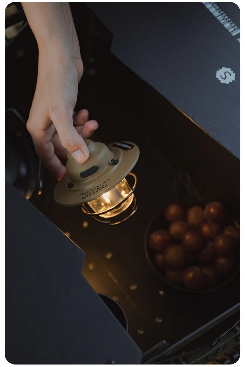 Shine Trip Outdoor Retro Smalldroplight, Campsite Lamp, Atmosphere Lamp, USB Charging Tent Light, LED Camping Hangling Lamp