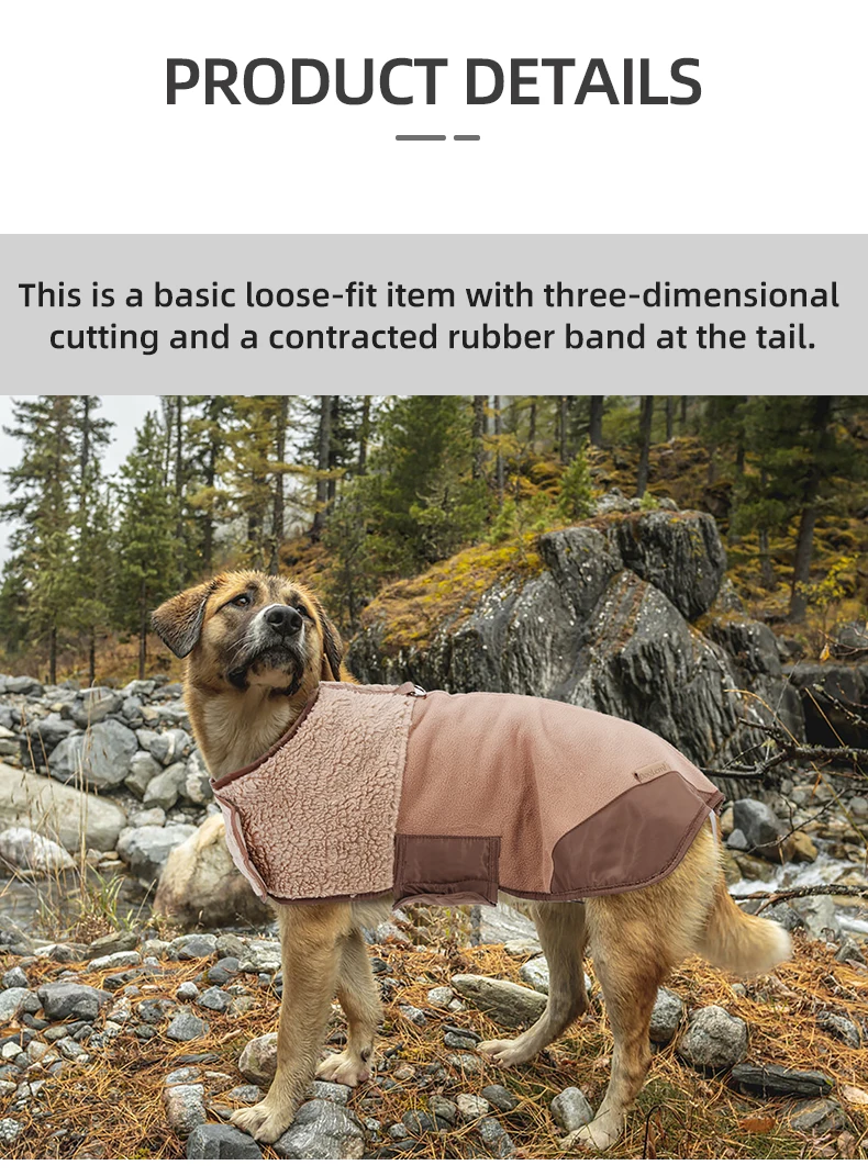 Winter Dog Clothes Warm Sherpa Suede Dog Coat for Small Medium Dog Classical Windproof Fleece Dog Jacket Puppy Chore Coat Outfit