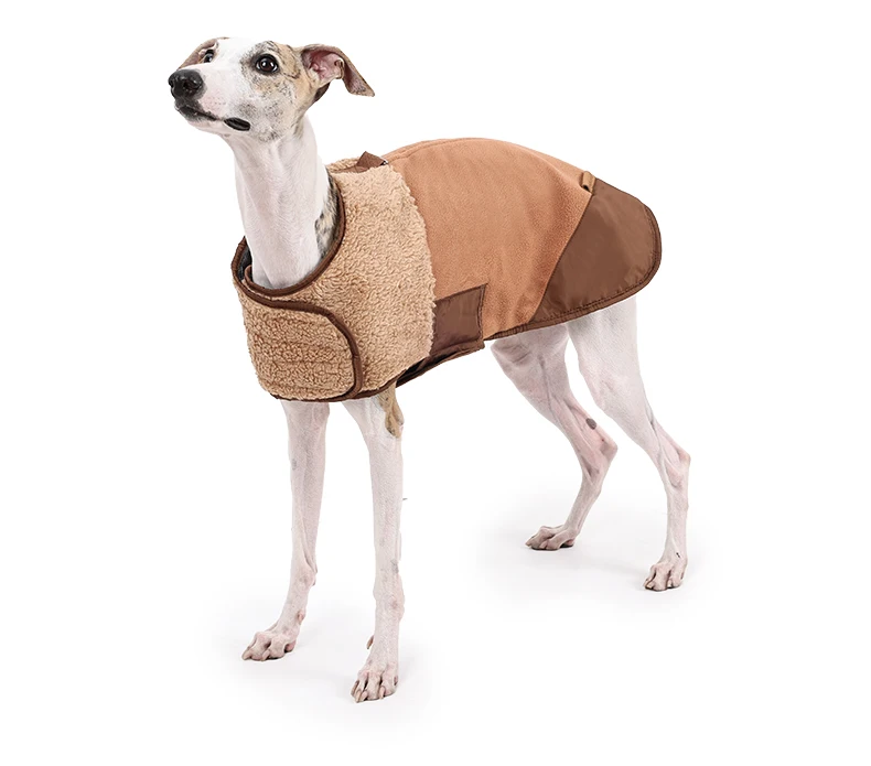 Winter Dog Clothes Warm Sherpa Suede Dog Coat for Small Medium Dog Classical Windproof Fleece Dog Jacket Puppy Chore Coat Outfit