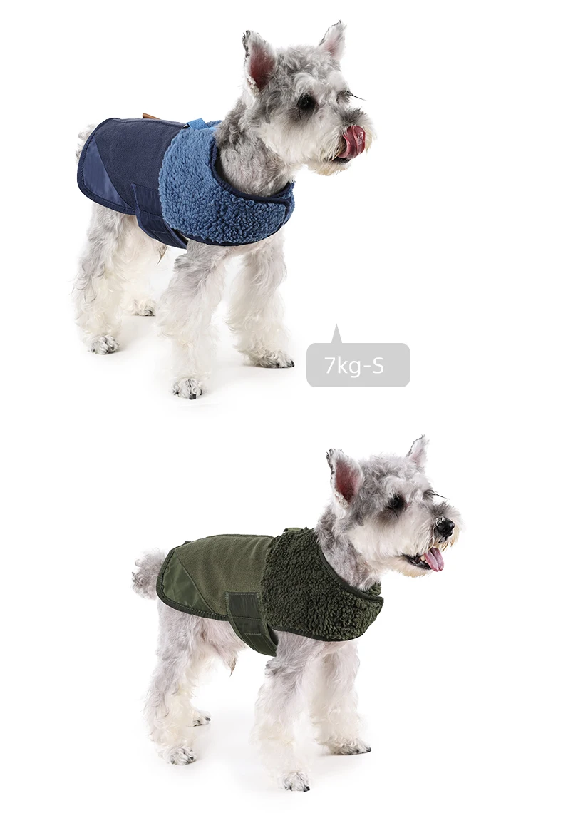 Winter Dog Clothes Warm Sherpa Suede Dog Coat for Small Medium Dog Classical Windproof Fleece Dog Jacket Puppy Chore Coat Outfit