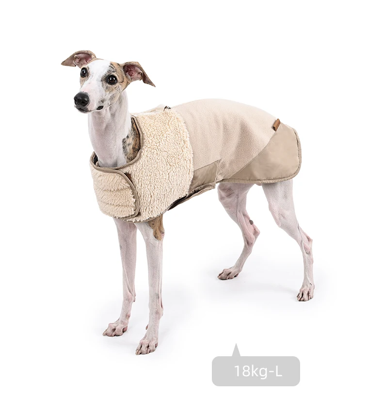 Winter Dog Clothes Warm Sherpa Suede Dog Coat for Small Medium Dog Classical Windproof Fleece Dog Jacket Puppy Chore Coat Outfit