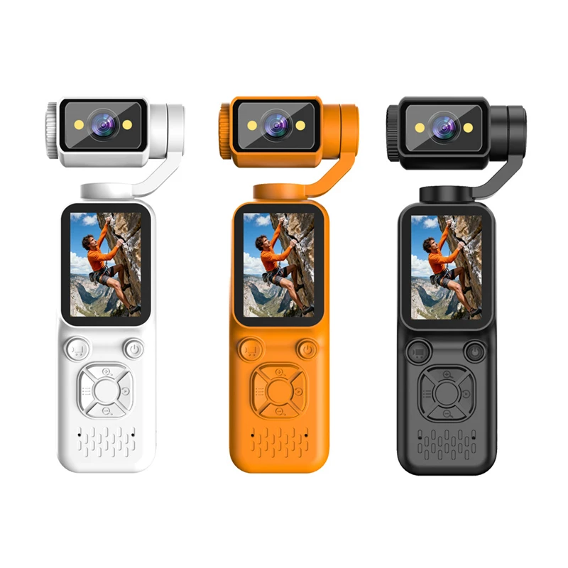 Lenovo New 4K HD Handheld Sports Camera Outdoor Gimbal Camera Travel Vlog Pocket Face Tracking Camera