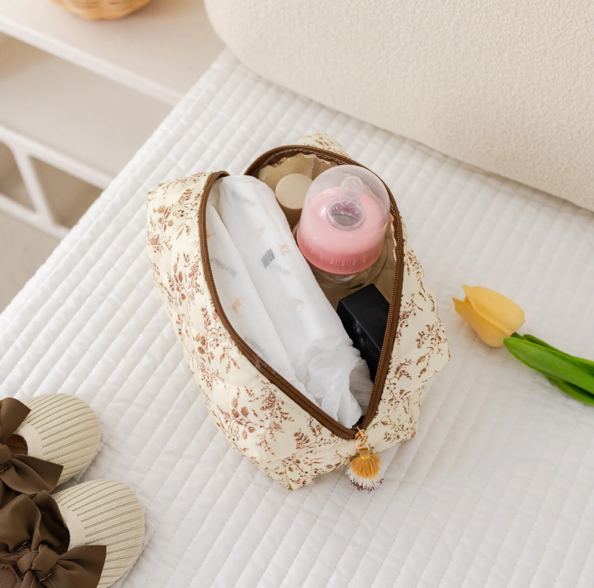 1pcs Portable Baby Diaper Storage Bag Travel Handbag Mommy&Baby Items Organizer Maternal Stroller Bag Makeup & Toiletries Bag