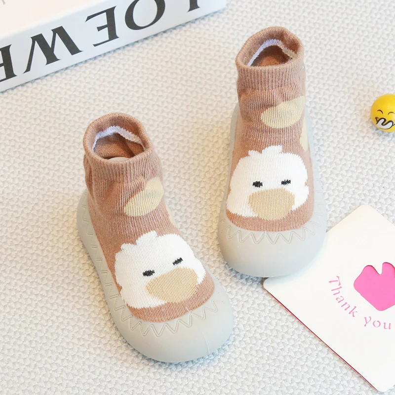 Newborn Baby Boy Shoes Embroidery Pattern Nonslip Floor Socks Kids Girls Soft Rubber Sole Crib Toddler Booties Child Sneakers