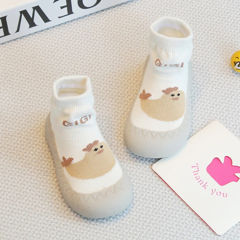 Newborn Baby Boy Shoes Embroidery Pattern Nonslip Floor Socks Kids Girls Soft Rubber Sole Crib Toddler Booties Child Sneakers