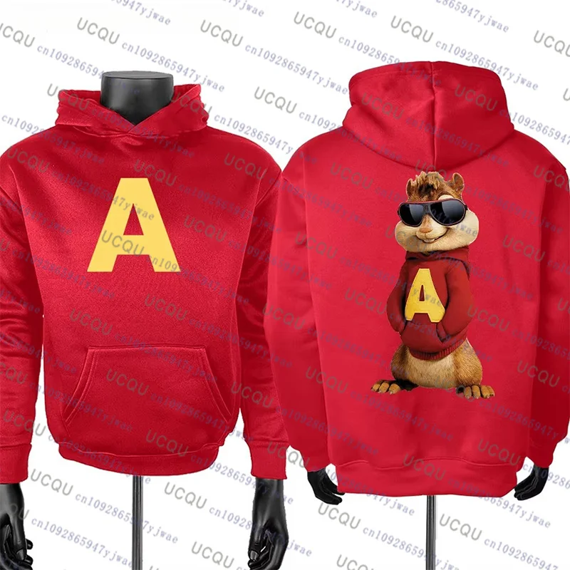 Alvin and The Chipmunks 2026 Fashion Unisex Casual Sportswear Men's Hoody Alvin Chipmunk Cosplay Costume Kid Adult Pullover Top