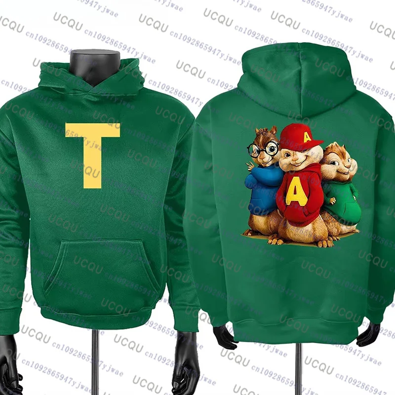 Alvin and The Chipmunks 2026 Fashion Unisex Casual Sportswear Men's Hoody Alvin Chipmunk Cosplay Costume Kid Adult Pullover Top