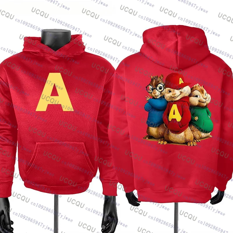 Alvin and The Chipmunks 2026 Fashion Unisex Casual Sportswear Men's Hoody Alvin Chipmunk Cosplay Costume Kid Adult Pullover Top