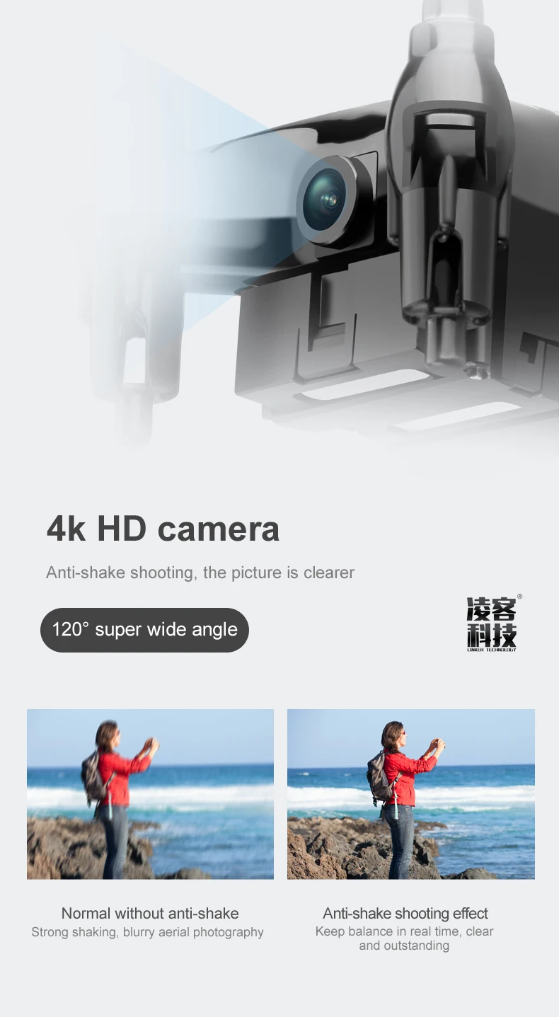 Newest Mini Drone K01 4K Movie Quality Photography Remote Control Aircraft Children's Toy Birthday Gift