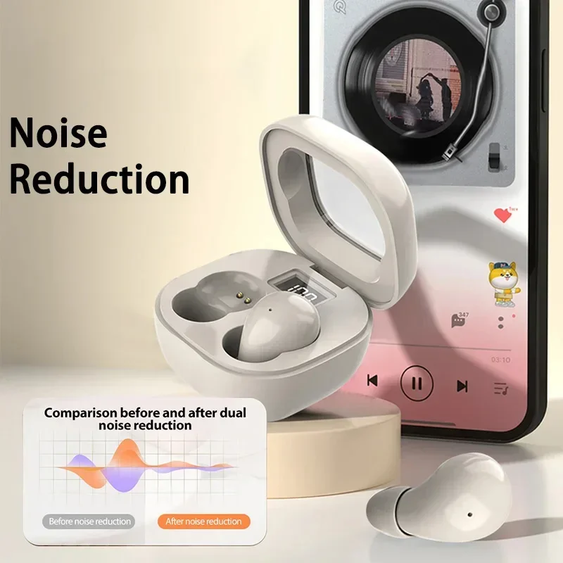 Lenovo SK19 Mini Wireless Bluetooth 5.3 Earphones Invisible Sleep Headphones for Huawei Xiaomi Noise Reduction Headsets