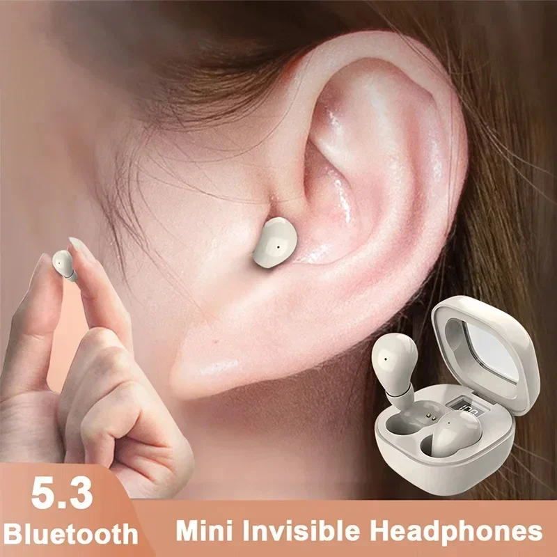 Lenovo SK19 Mini Wireless Bluetooth 5.3 Earphones Invisible Sleep Headphones for Huawei Xiaomi Noise Reduction Headsets