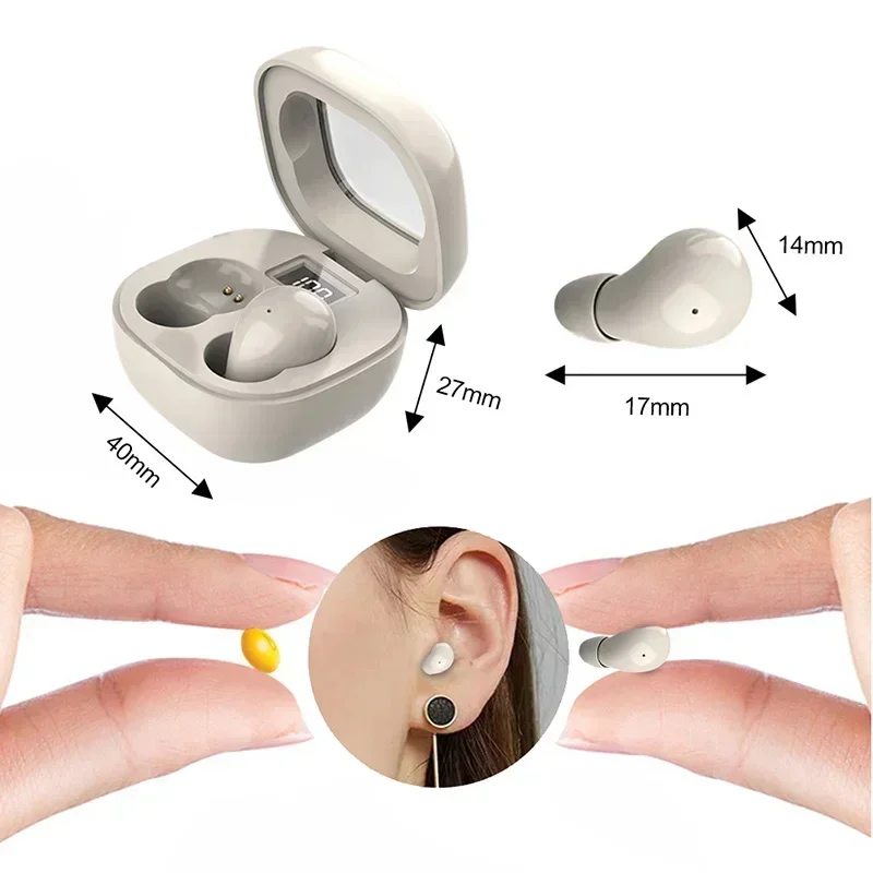 Lenovo SK19 Mini Wireless Bluetooth 5.3 Earphones Invisible Sleep Headphones for Huawei Xiaomi Noise Reduction Headsets