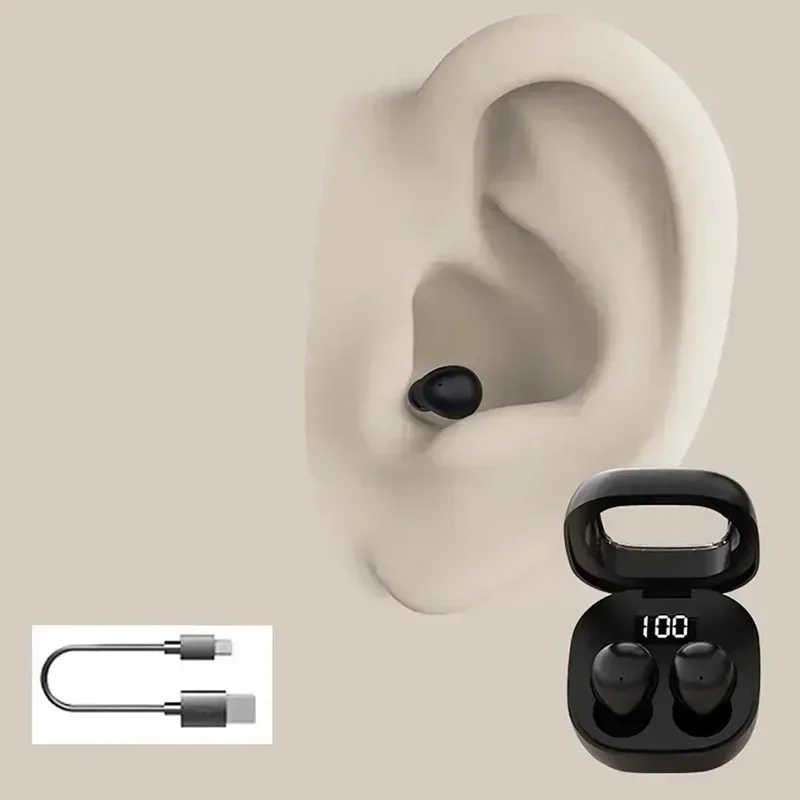 Lenovo SK19 Mini Wireless Bluetooth 5.3 Earphones Invisible Sleep Headphones for Huawei Xiaomi Noise Reduction Headsets