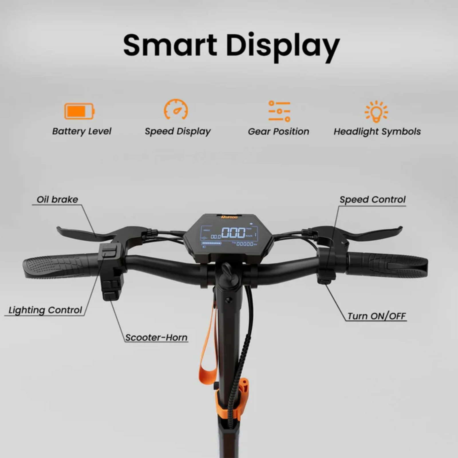 Electric Scooter 2400W Dual Motor, 52V 20.8Ah Battery, 40 Miles Range, 10" Off-Road Tires, Oil Disc Brake
