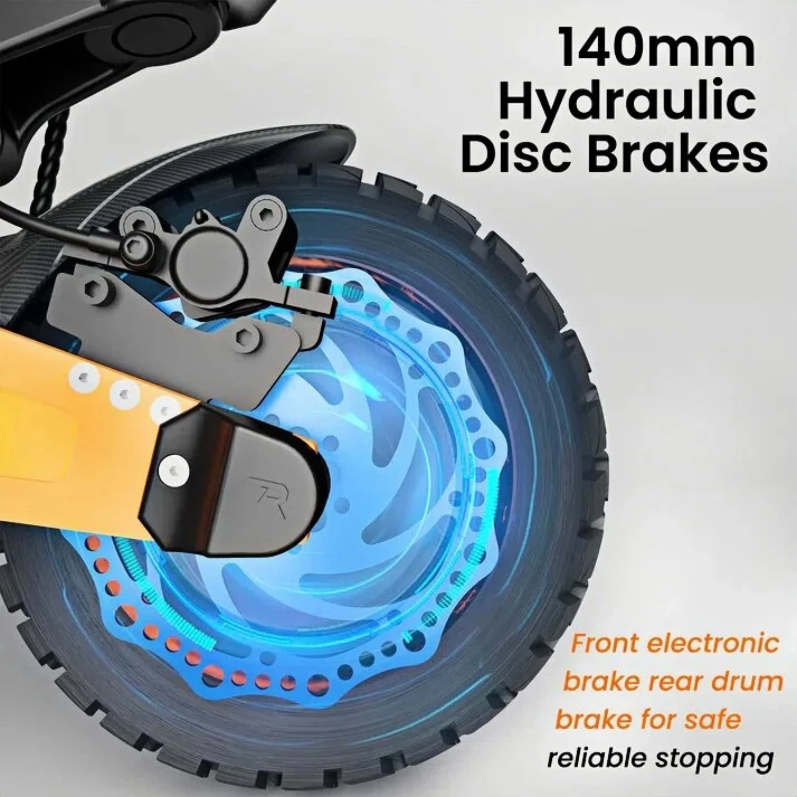 Electric Scooter 2400W Dual Motor, 52V 20.8Ah Battery, 40 Miles Range, 10" Off-Road Tires, Oil Disc Brake