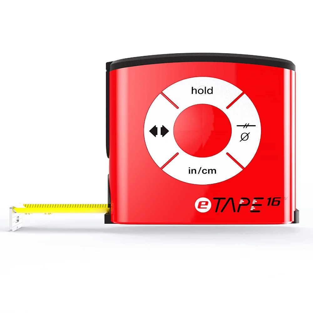 ETAPE16 Digital Tape Measure Electronic Ruler LCD 5-Meter Measuring Tool Stainless Steel Metric Imperial Switch Measuring Ruler