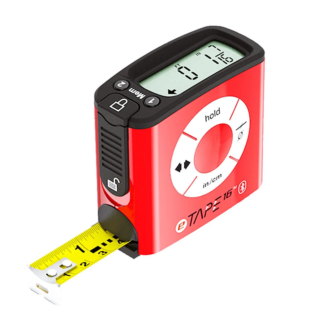 ETAPE16 Digital Tape Measure Electronic Ruler LCD 5-Meter Measuring Tool Stainless Steel Metric Imperial Switch Measuring Ruler