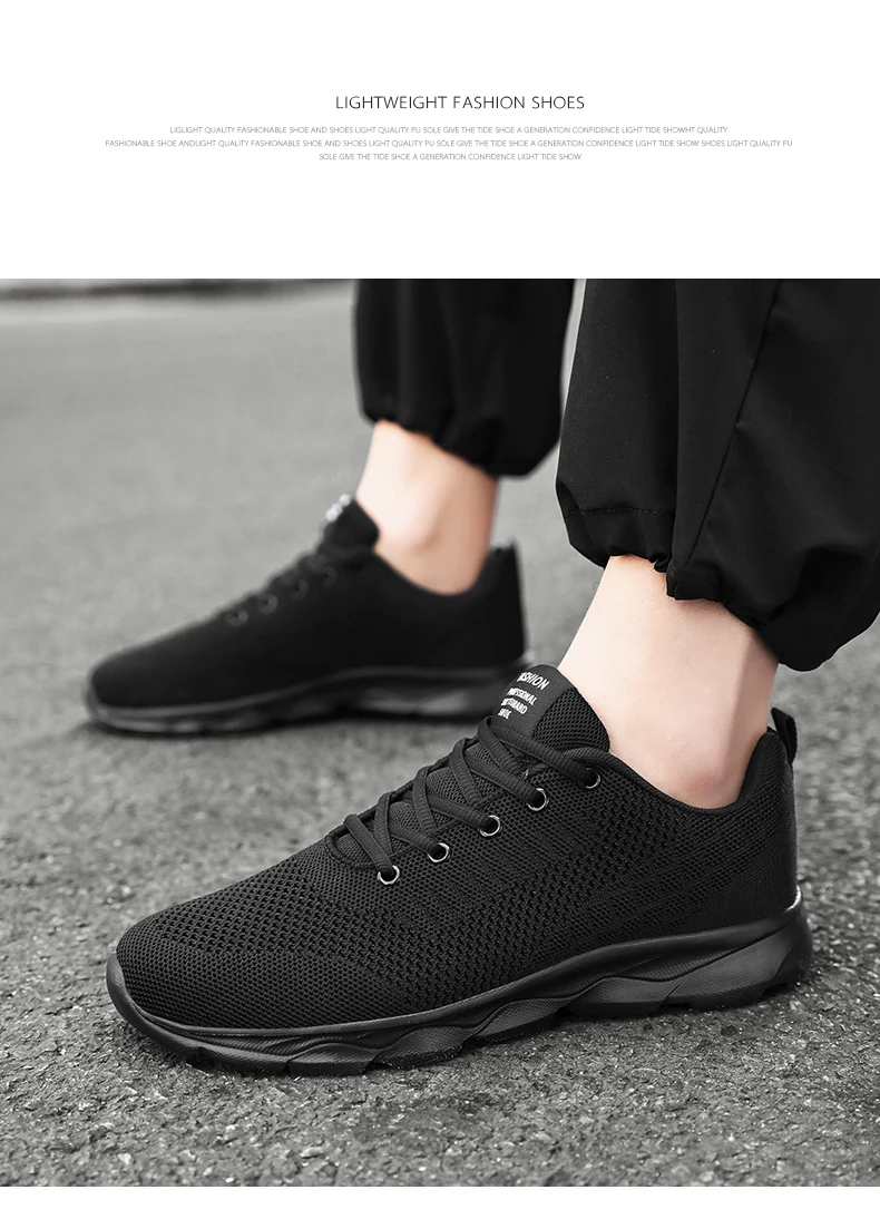 New Men's Shoes Breathable Casual Sneakers Summer White Black Running Shoes Lightweight Soft Sport Shoe Women Male