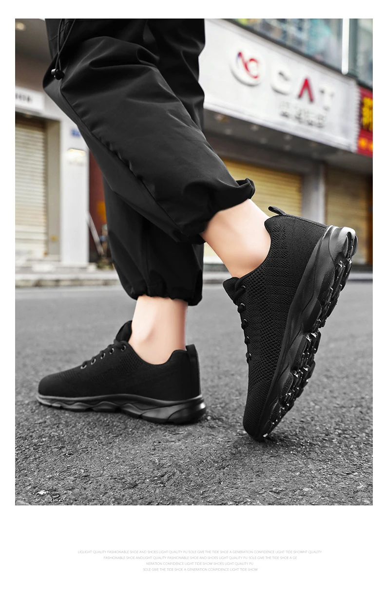 New Men's Shoes Breathable Casual Sneakers Summer White Black Running Shoes Lightweight Soft Sport Shoe Women Male