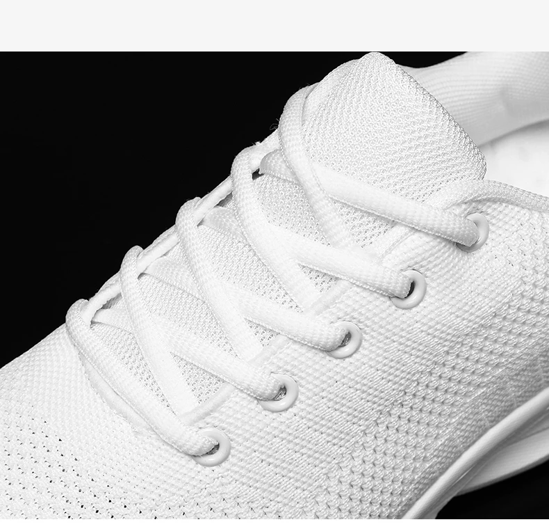 New Men's Shoes Breathable Casual Sneakers Summer White Black Running Shoes Lightweight Soft Sport Shoe Women Male
