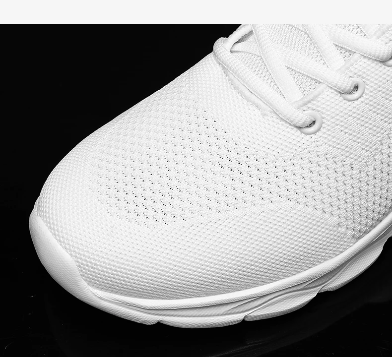 New Men's Shoes Breathable Casual Sneakers Summer White Black Running Shoes Lightweight Soft Sport Shoe Women Male