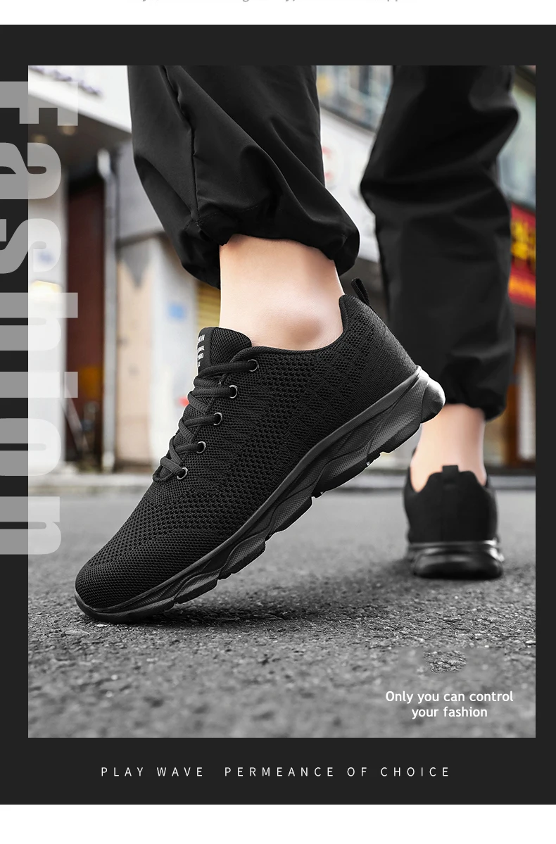 New Men's Shoes Breathable Casual Sneakers Summer White Black Running Shoes Lightweight Soft Sport Shoe Women Male