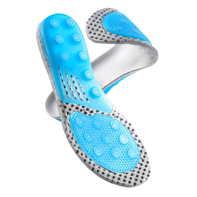 Sport Spring Silicone Gel Insoles for Women Men Orthotic Sole Pad For Shoes Deodorant Breathable Cushion Running Pad For Feet