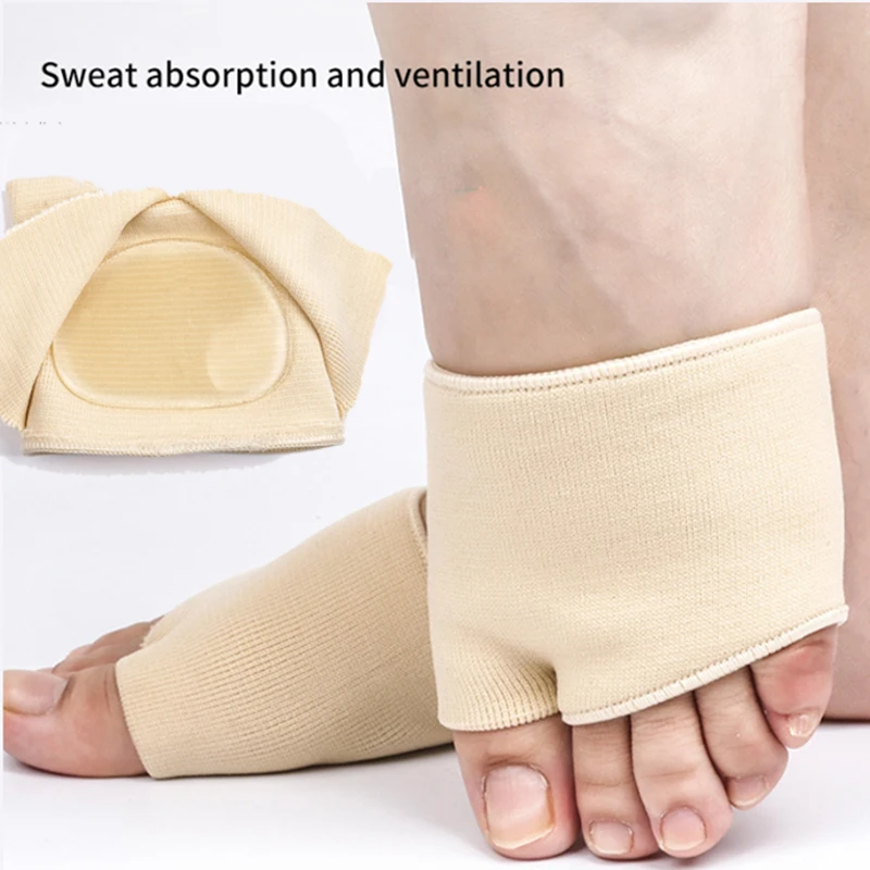 2pcs Silicone Metatarsal Sleeve Pads Half Toe Bunion Sole Forefoot Gel Pads Cushion Half Sock Prevent Calluses Blisters Insoles