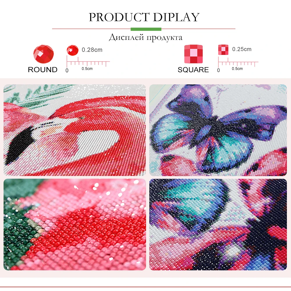 5D Diamond Painting Kit Mushroom Butterfly Art Picture Mosaic Gem Cross Stitch Home Living Room Decorative Painting Gift