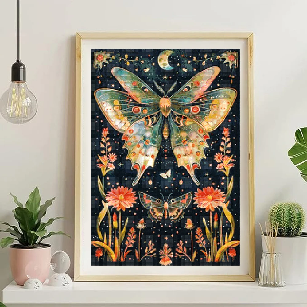 5D Diamond Painting Kit Mushroom Butterfly Art Picture Mosaic Gem Cross Stitch Home Living Room Decorative Painting Gift