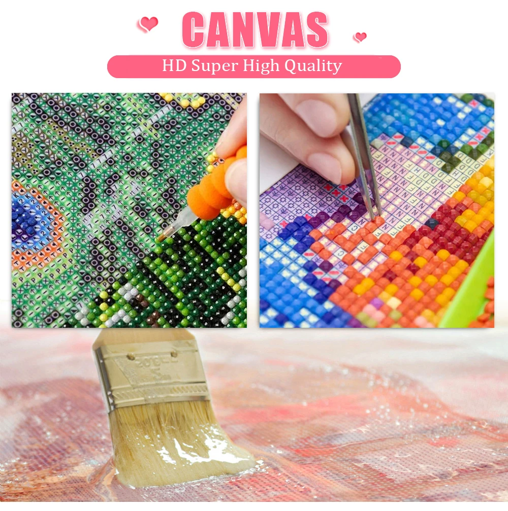 5D Diamond Painting Kit Mushroom Butterfly Art Picture Mosaic Gem Cross Stitch Home Living Room Decorative Painting Gift