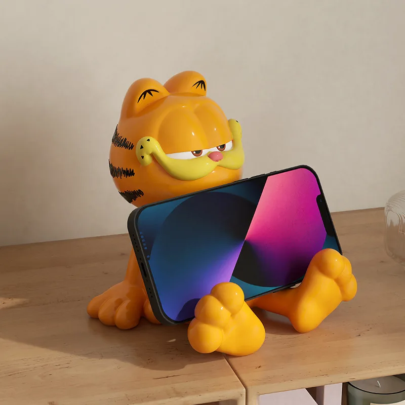 Garfield Movie Merch Phone Stand, Cute Cartoon Multifunctional Desktop Ornament, Living Room Table Decor Display Figurine Gift