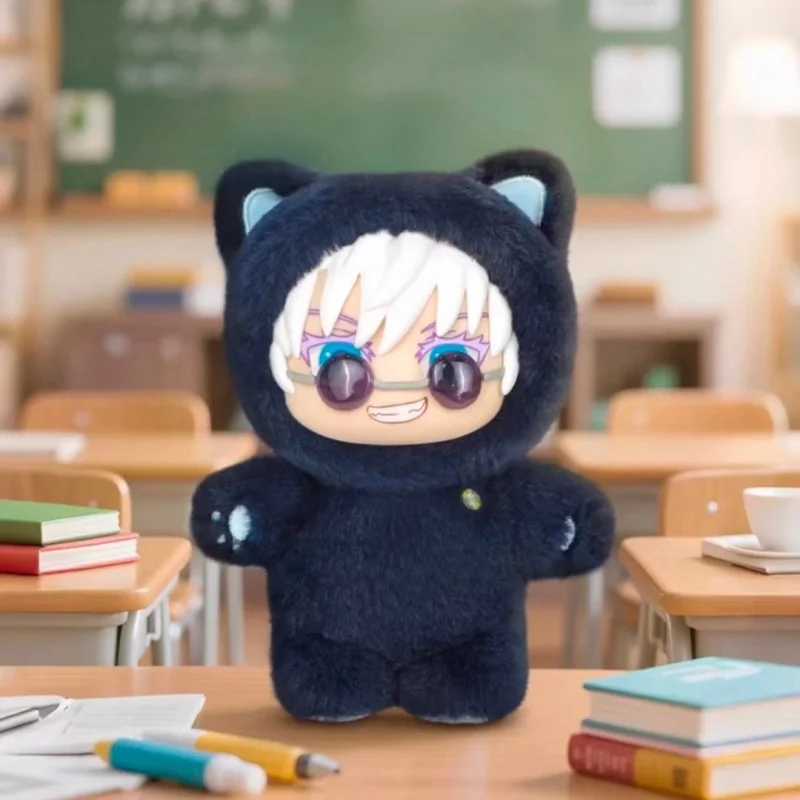 Hot Genuine In Stock Jujutsu Kaisen Cat Ear Plushie Series Blind Box Gojo Satoru Suguru Fushiguro Toji Kawaii Doll Figure Gift