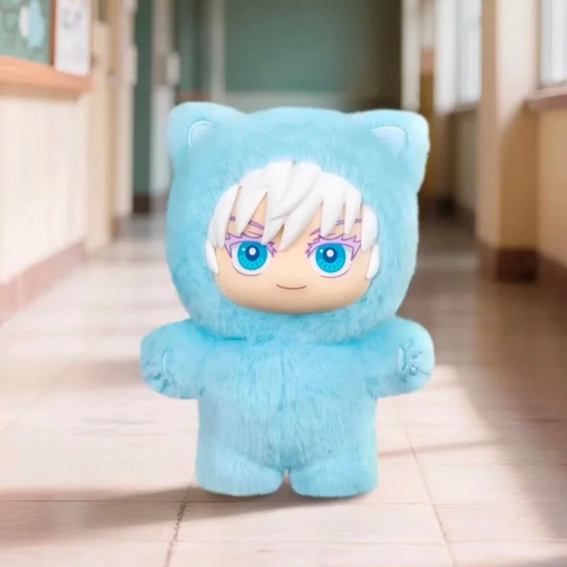 Hot Genuine In Stock Jujutsu Kaisen Cat Ear Plushie Series Blind Box Gojo Satoru Suguru Fushiguro Toji Kawaii Doll Figure Gift