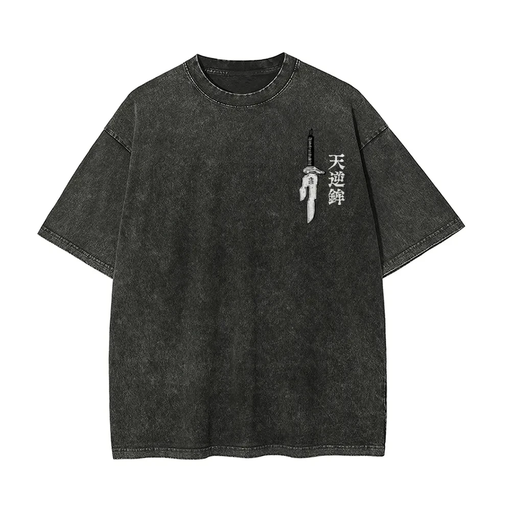 Toji Fushiguro Maki Zenin T-shirt Jujutsu Kaisen Blood Manga T Vintage Washed Oversized Retro Anime Harajuku Men Streetwear Top