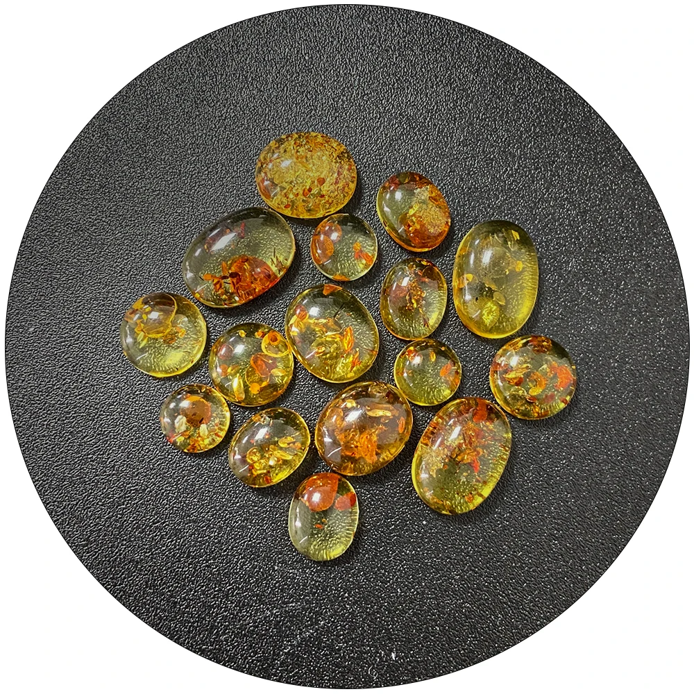 5 Pieces/Bag Loose Stones Natural Moonstone Larimar Amber Stone High Quality Natural Stone DIY Accessories for Jewelry Wholesale
