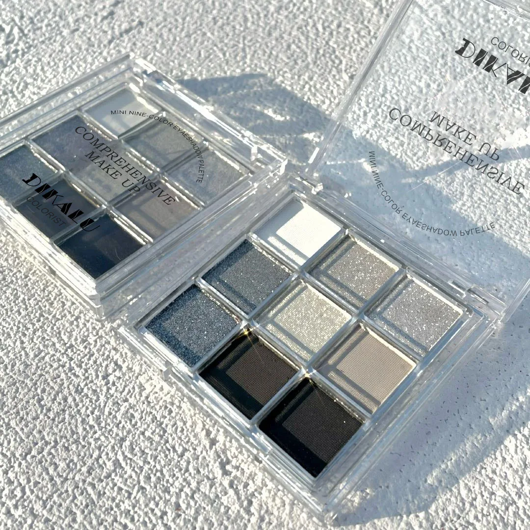 DIKALU Spring And Summer New Eyeshadow Palette Oh Rosy Nine Palace Grid Auto Focus Low Saturation Smoke Powder Rose Plate