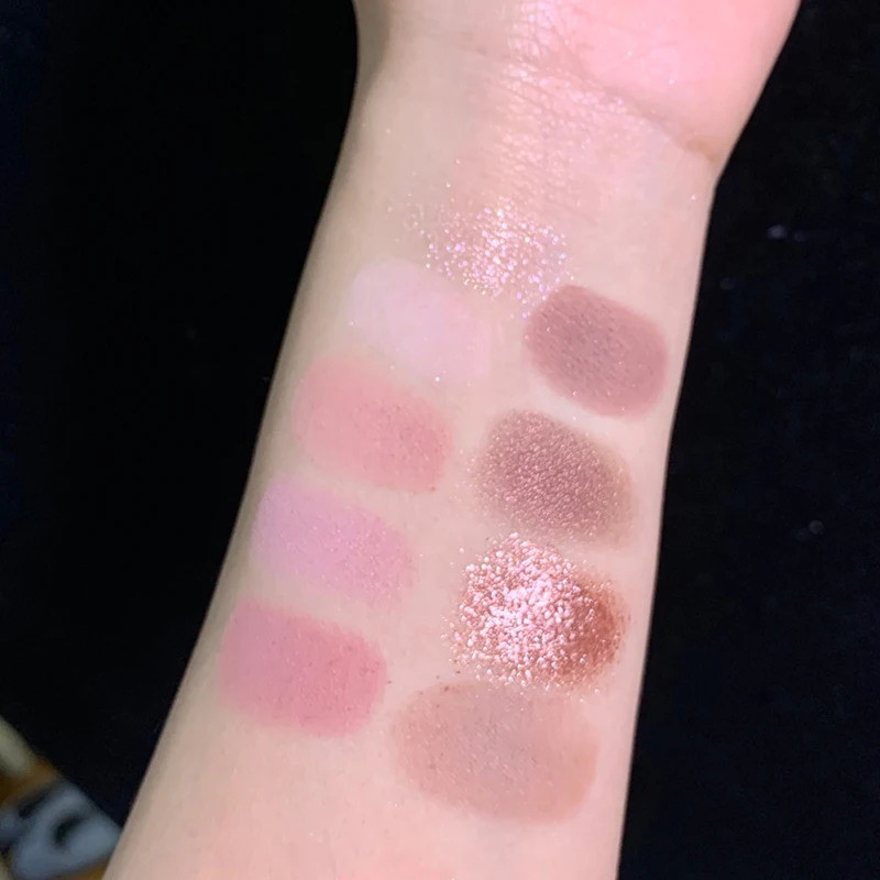 DIKALU Spring And Summer New Eyeshadow Palette Oh Rosy Nine Palace Grid Auto Focus Low Saturation Smoke Powder Rose Plate