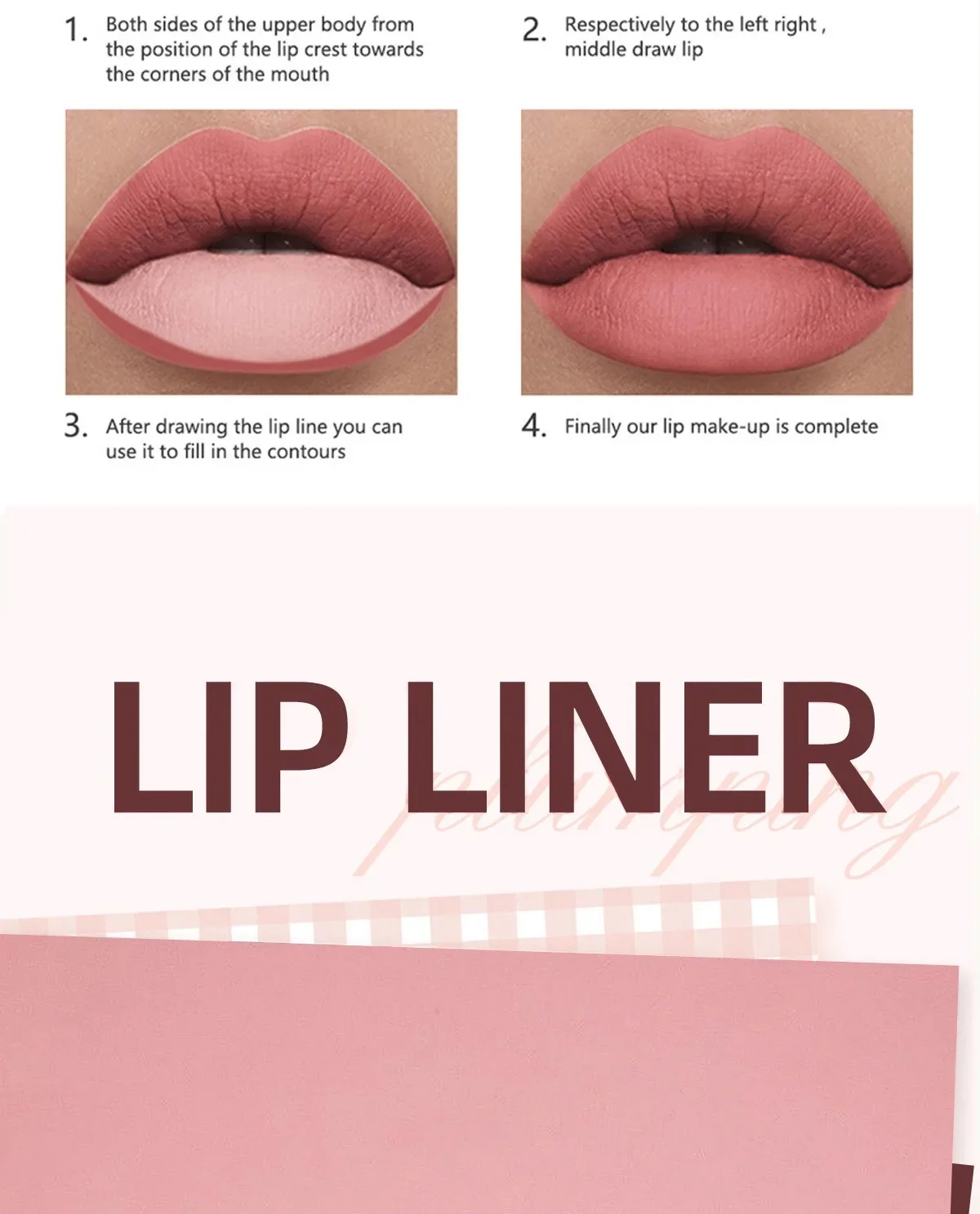 6 Colors Waterproof Matte Lipliner Pencil Black Red Contour Tint Lipstick Long Lasting Non-stick Cup Moisturising Lips Makeup
