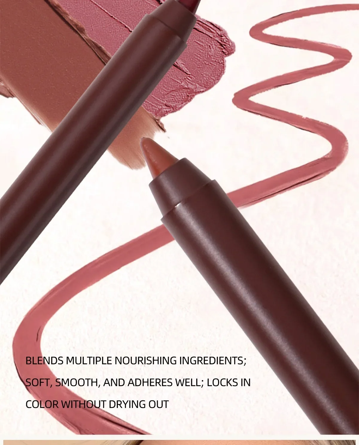 6 Colors Waterproof Matte Lipliner Pencil Black Red Contour Tint Lipstick Long Lasting Non-stick Cup Moisturising Lips Makeup