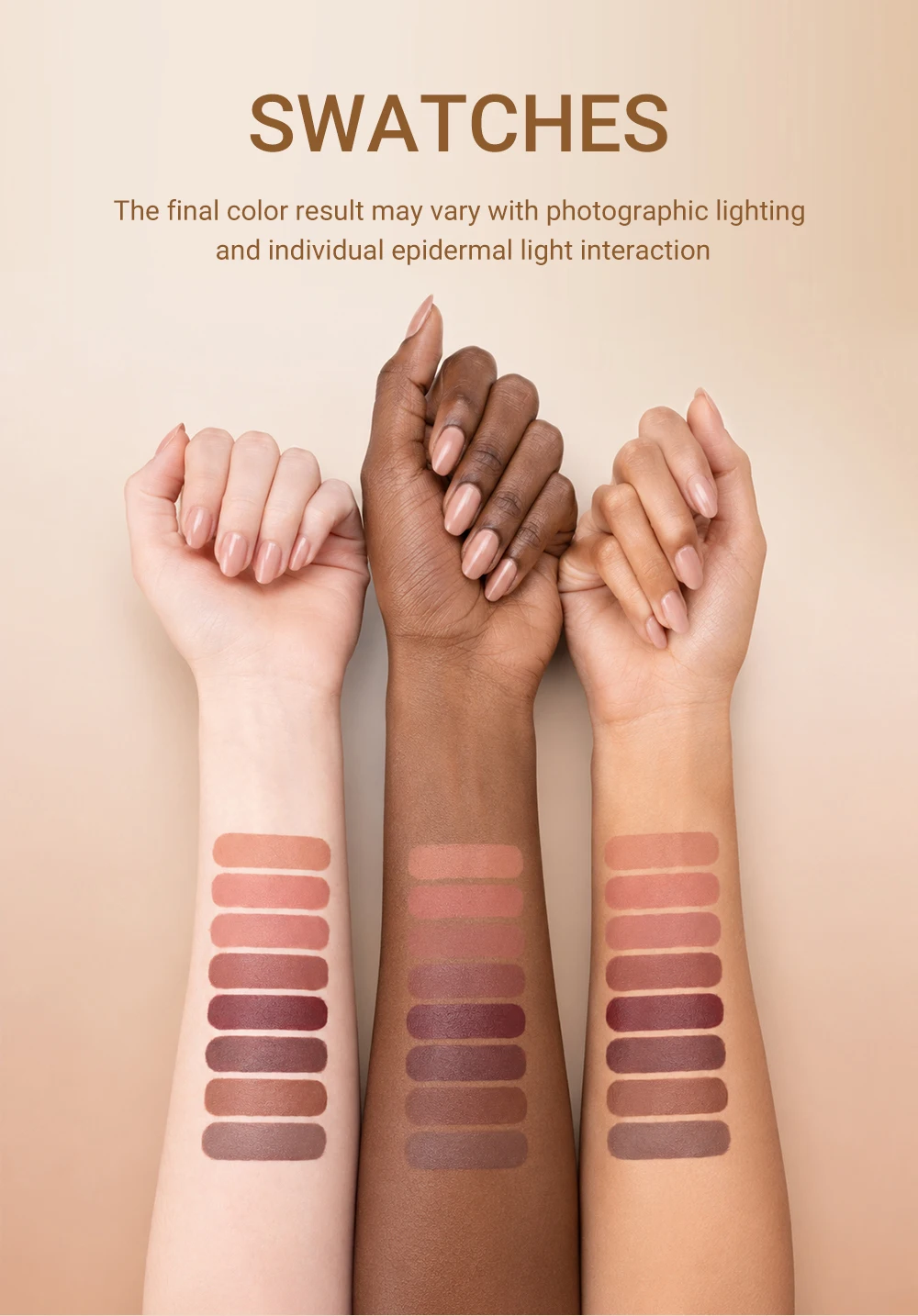 Matte Soft Mist Lip Liner Lipsticks 8 Colors Smooth and Pigmented Non-Stick Chocolate Lipsticks