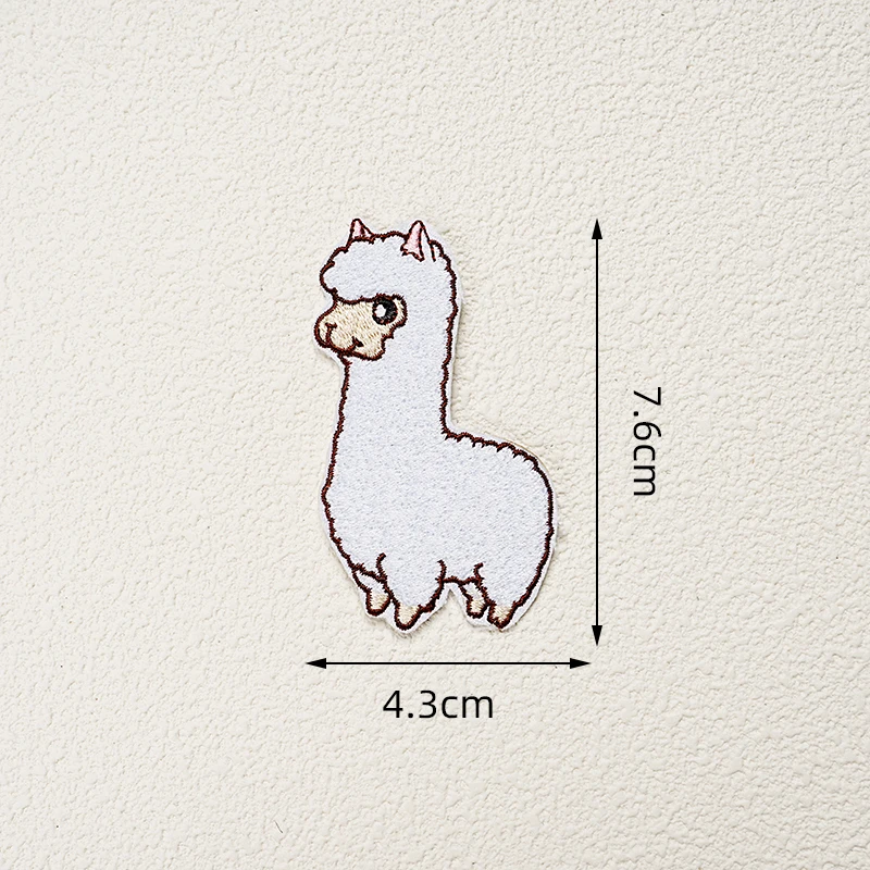 Exquisite Embroidered Animal Iron On Patch Elk Zebra Goat Embroidered Badge DIY Clothes and Bags Fashion Decoration Accessories